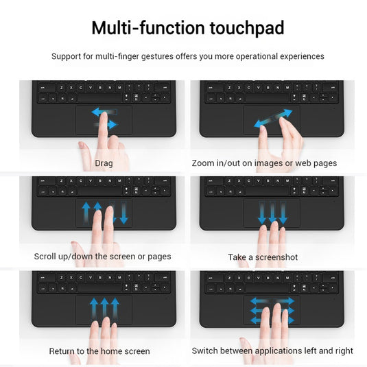 [With RGB Backlight] Xiaomi Mi Pad 6/Pro 11’’ 2023 Smart Floating Magnetic Bluetooth Keyboard Touchpad Case