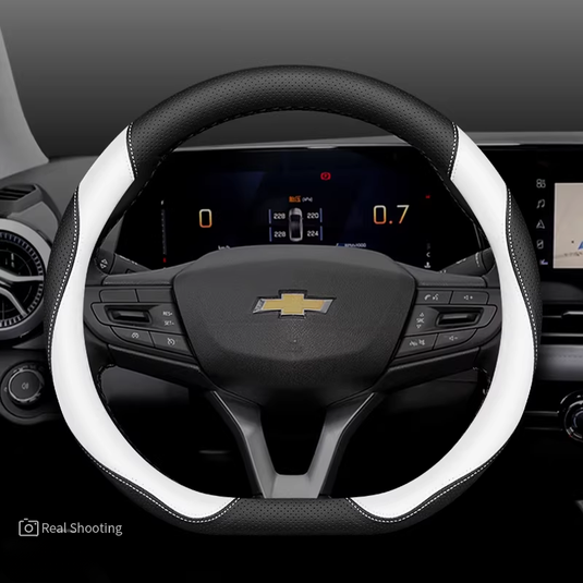Chevrolet Premium Nappa Leather Breathable Ultra-Thin Non-Slip Steering Wheel Cover For Cruze, Equinox, Trax - i-Station Mobile Phone & Electronic Device Repair and Accessories