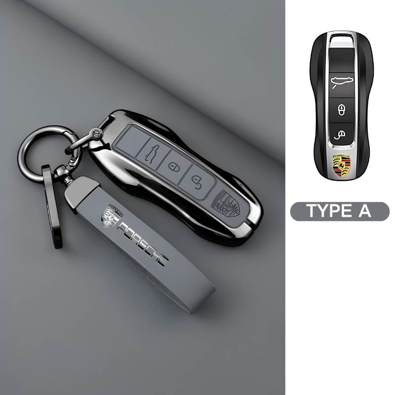 Load image into Gallery viewer, Porsche Premium Leather Protection Car Key Fob Case Cover For Cayenne, Panamera, Macan, 911, Taycan (Copy) - i-Station Mobile Phone &amp; Electronic Device Repair and Accessories
