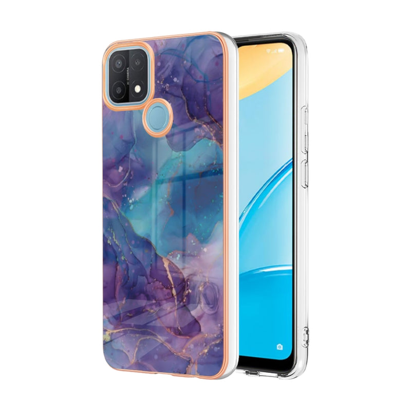 Load image into Gallery viewer, OPPO A15 /A15s - TPU Electroplated Marble Pattern Stylish Phone Case
