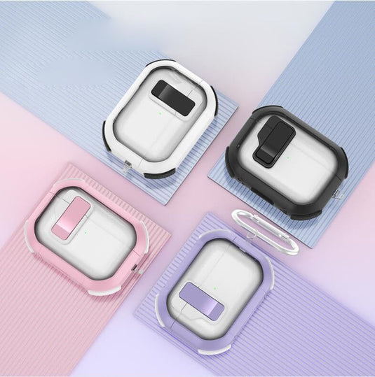 Apple AirPods Pro 1/2 -  Clear PC TPU Hard Silicone Case Custom Switch Magnetic Open Shockproof Charging Cover Case