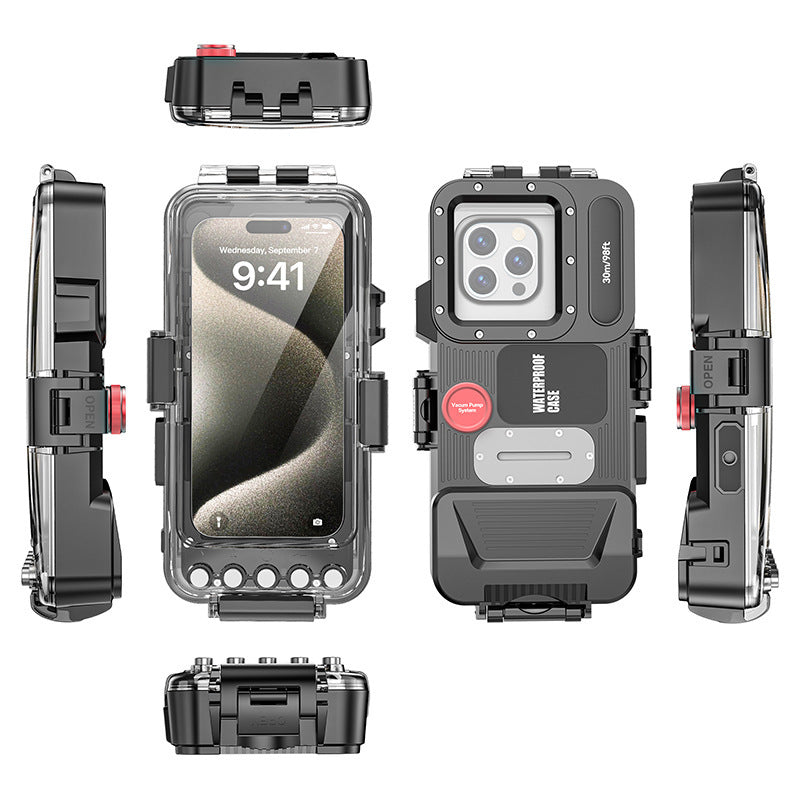 Load image into Gallery viewer, [Universal Diving IPX8 30M/98FT Waterproof] Apple iPhone 16 / 16 Plus / 16 Pro / 16 Pro Max Samsung - Redpepper Underwater Protective Lanyard Phone Case
