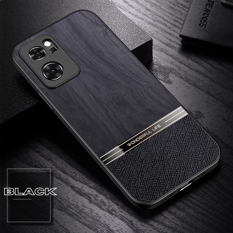 Load image into Gallery viewer, OPPO A58X (PHJ110) Vegan Leather Full-Protection Shockproof Phone Essentials Series Case
