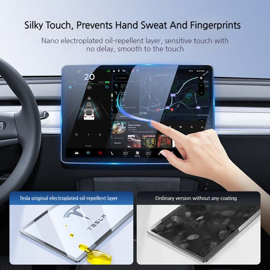 Tesla Model 3 & Model Y 15“ Front Tempered Glass Screen Protector - i-Station Mobile Phone & Electronic Device Repair and Accessories