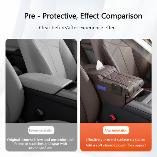 Tesla Car Multi-Functional Leather Armrest Box Heightening Pad for Model Y, Model 3 - i-Station Mobile Phone & Electronic Device Repair and Accessories