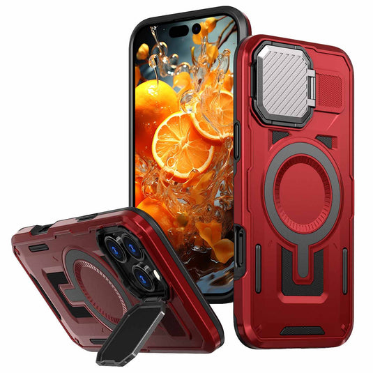 [Built-in Stand & Camera Protector & Magsafe] Apple iphone 16/16 Plus/16 Pro/16 Pro Max - Shield Shockproof Rugged Heavy Duty Case