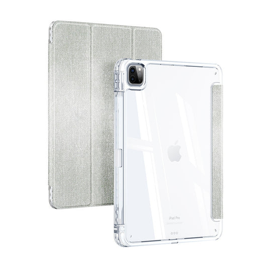 [With Card Slot] Apple iPad Air 6 11" (2024) - TPU + PU 2 in 1 Transparent Stylish Shockproof Case