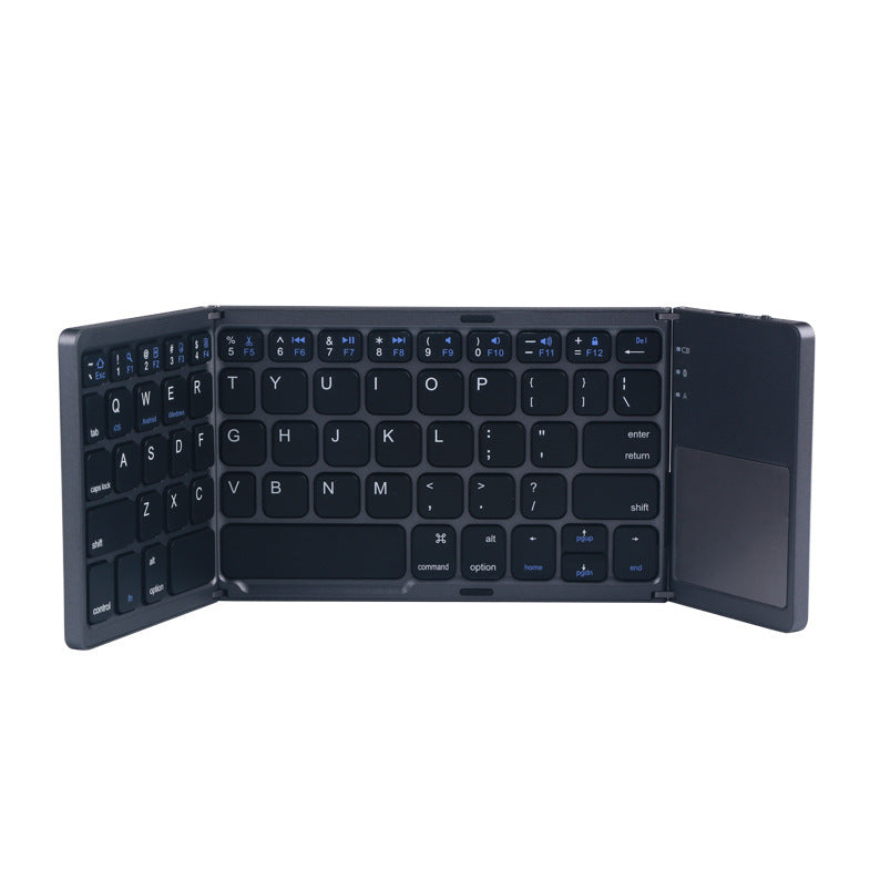 Load image into Gallery viewer, Foldable Bluetooth Keyboard with Touchpad Portable Wireless Keyboard , Rechargeable Full Size Ultra Slim Pocket Folding Keyboard for Android Windows iOS Tablet And Mobile Phone
