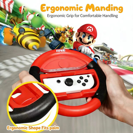 Nintendo Switch/Switch OLED - IINE Mario Steering Wheel Grips (1 Pair)