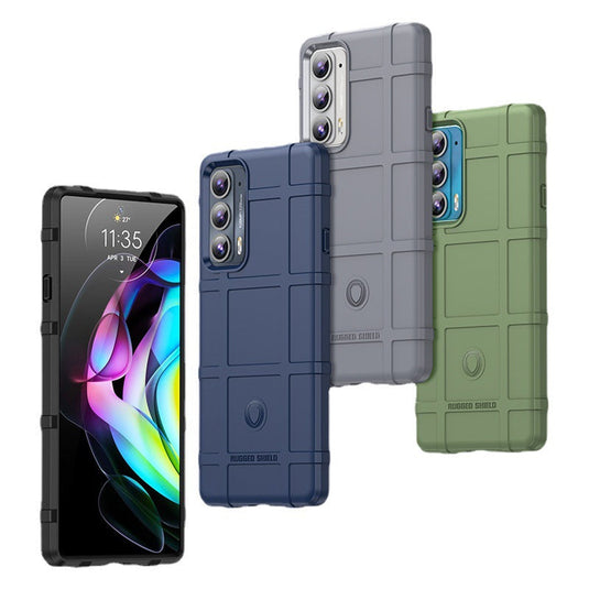 Motorola  Moto Edge 20/Edge Plus/Edge 40/Edge 40 Neo - Shield Shockproof Rugged Heavy Duty Case With 2PC 9H Glass Screen Protector