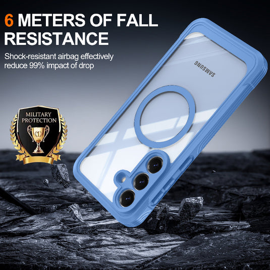 [FS Series][MagSafe Compatible] Samsung Galaxy S26 FE - Transparent Full Covered Waterproof Shockproof Armor Case