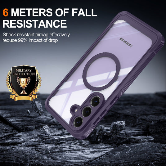 [FS Series][MagSafe Compatible] Samsung Galaxy S26 FE - Transparent Full Covered Waterproof Shockproof Armor Case