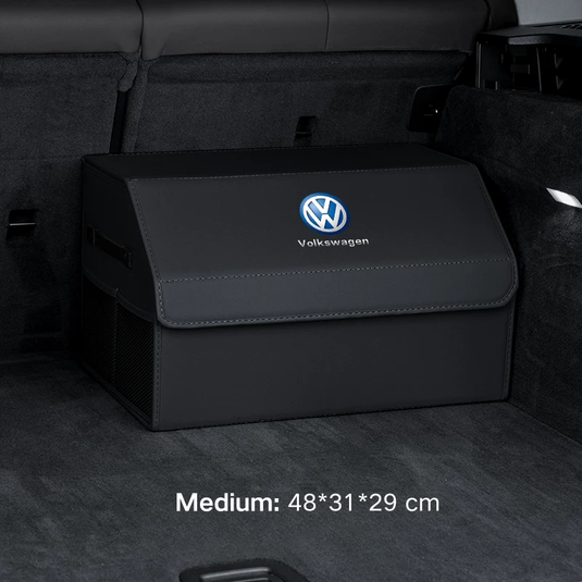 Volkswagen Microfiber Leather Car Trunk Storage Box for Tiguan, Golf, T-Roc, Amarok, Passat, Touareg, Taos, Atlas, ID.3, ID.4