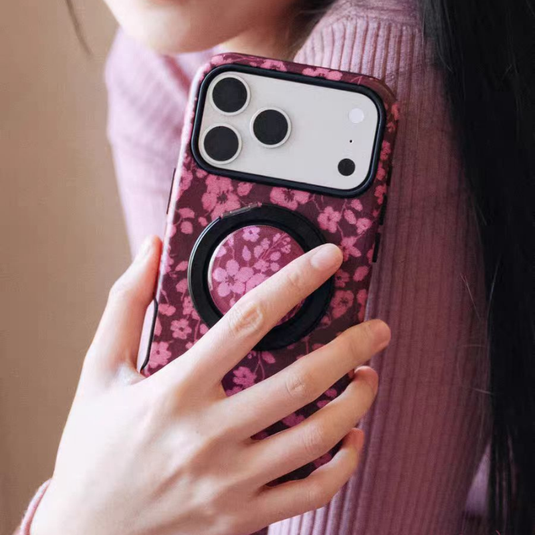 [Magsafe Compatible][With Stand] Apple iPhone 15/Plus/Pro/Pro Max 2-in-1 Floral Protective Phone Case