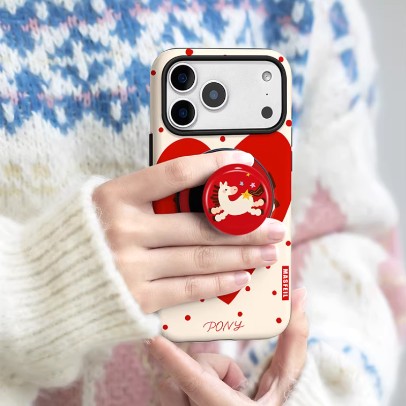 Load image into Gallery viewer, [Magsafe Compatible] Apple iPhone 17/Air/Pro/Max - Lucky Pony Shockproof Stand Case
