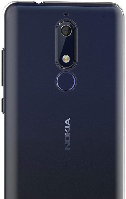 Nokia 5.1 - AirPillow Cushion Transparent Soft Clear TPU Four Corners Protective Case With 2PC 9H Tempered Glass Screen Protector