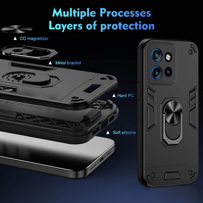 [Built-in Metal Ring Kickstand] Motorola Moto Edge 60 Fusion - Shockproof Heavy Duty Case - i-Station Mobile Phone & Electronic Device Repair and Accessories