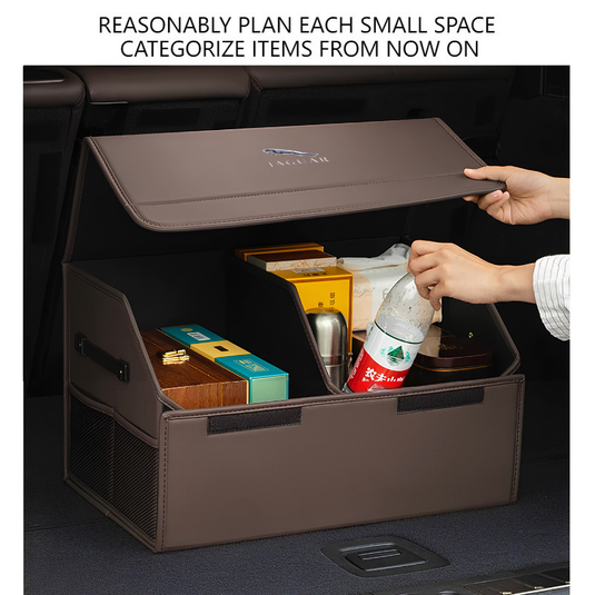 Jaguar Microfiber Leather Car Trunk Storage Box for XEL, XJ, F-PACE, XFL, E-PACE, XE, XF, F-TYPE, I-PACE - i-Station Mobile Phone & Electronic Device Repair and Accessories