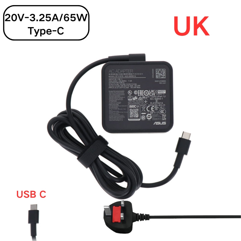 [20V-3.25A/65W][Type-C] ASUS ZenBook S 13 UX5304 - Laptop AC Power Supply Adapter Charger - i-Station Mobile Phone & Electronic Device Repair and Accessories