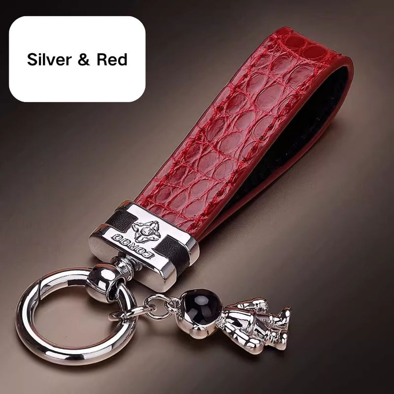 Load image into Gallery viewer, Premium Genuine Leather Keychain Pendant, Refined &amp; Timeless Gift
