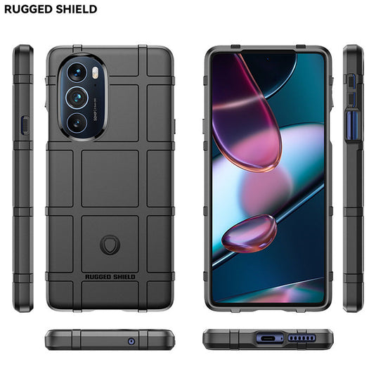 Motorola Moto Edge Plus 2022/Edge X30/Edge 30 Pro - Shield Shockproof Rugged Heavy Duty Case With 2PC 9H Glass Screen Protector