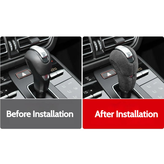 Porsche Macan Suede Gear Shift Knob Cover – Nano Adhesive Interior Trim Protection - i-Station Mobile Phone & Electronic Device Repair and Accessories