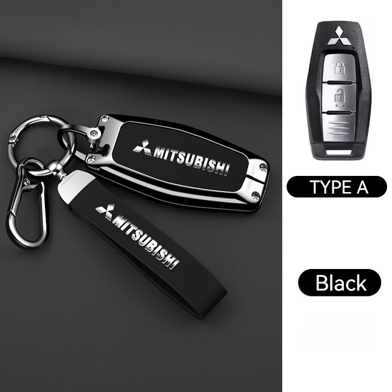 Load image into Gallery viewer, Mitsubishi Zinc Alloy PU Leather Car Key Fob Case Cover For Outlander - i-Station Mobile Phone &amp; Electronic Device Repair and Accessories
