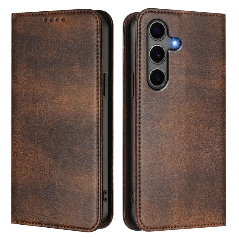 Load image into Gallery viewer, [With Card Slot] Samsung S25/Plus/Ultra/Edge - Multi Functional Leather Flap Wallet Series Case
