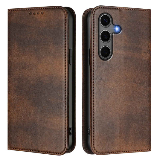 [With Card Slot] Samsung S25/Plus/Ultra/Edge - Multi Functional Leather Flap Wallet Series Case