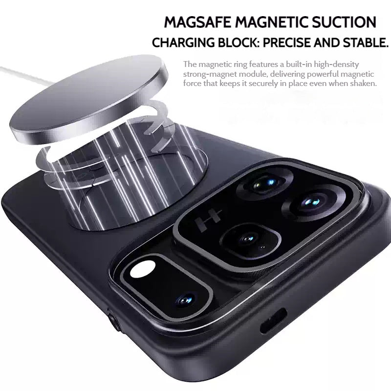 Load image into Gallery viewer, OPPO Find X10 Pro Max - Frosted Clear Magnetic Phone Case with 360° Rotating Stand
