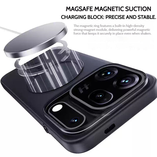 OPPO Find X10 Pro Max - Frosted Clear Magnetic Phone Case with 360° Rotating Stand