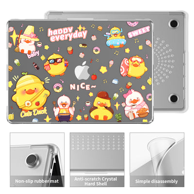 MacBook Air 13.6" 2025 (A3240) M4 - Cute Cartoon Transparent Shockproof & Slim Case - i-Station Mobile Phone & Electronic Device Repair and Accessories