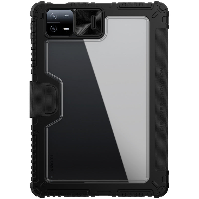 Load image into Gallery viewer, [With Slide Lens Cover][With Pen Slot] Apple iPad Pro 11-inch 1st/2nd/3rd/4th Gen (2018/2020/2021/2022) - Nillkin Bumper Leather Flip Cover Shockproof Case
