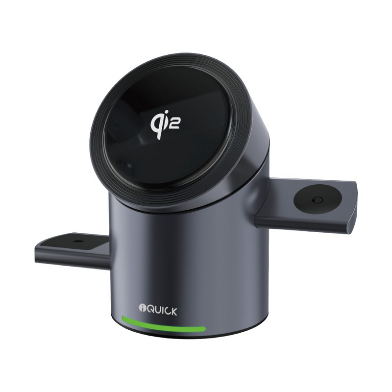 Load image into Gallery viewer, iQuick Satellite CBT-10Q 3 in 1 Foldable Wireless Charger Stand
