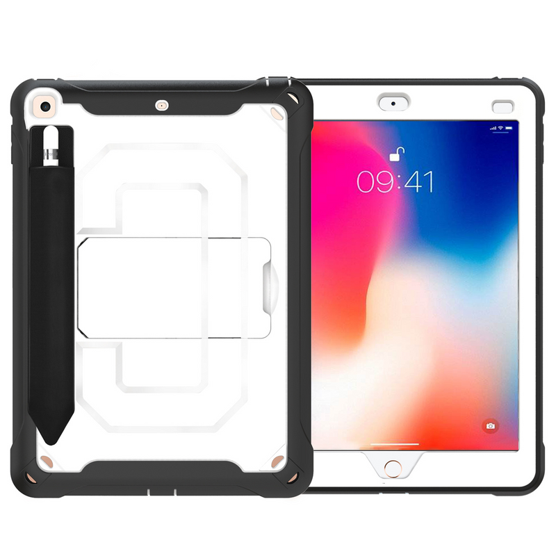 Load image into Gallery viewer, [Built-in Stand][With Pen Slot] Apple iPad 5/6 9.7&#39;&#39; 5/6th Gen (2017/2018) EVA Kid Friendly Heavy Duty Ring Holder Stand Case
