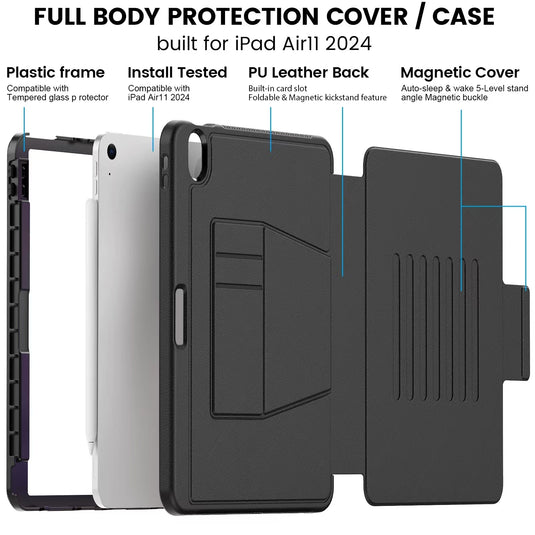 [With Card Slot] Apple iPad Mini 5 7.9'' 5th Gen (2019) Stand Full-protection Shockproof Case With Pen Slot