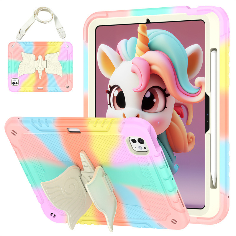 Load image into Gallery viewer, [Built-in Stand] Samsung Galaxy Tab A9 Plus 11’’ 2023 (X210/X215/X216B) - Kids Silicone Butterfly Heavy Duty Shockproof Case
