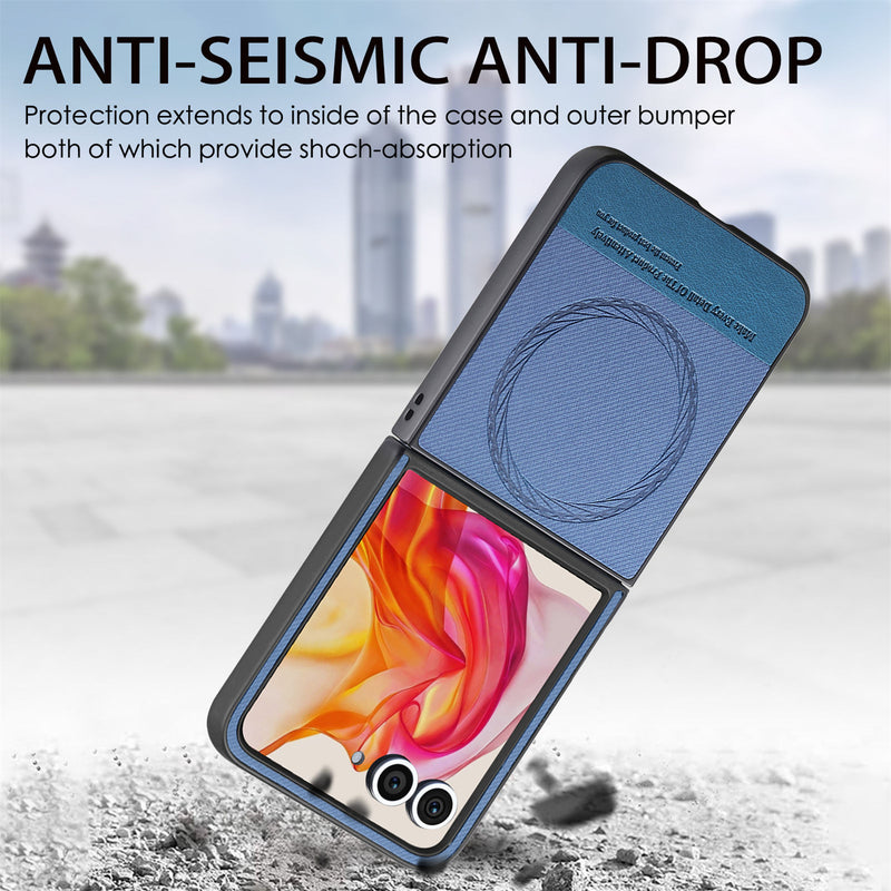 Load image into Gallery viewer, [Magnetic Compatible] Motorola Moto Razr 60/Ultra Textured Fabric-Style Shockproof Protective Case
