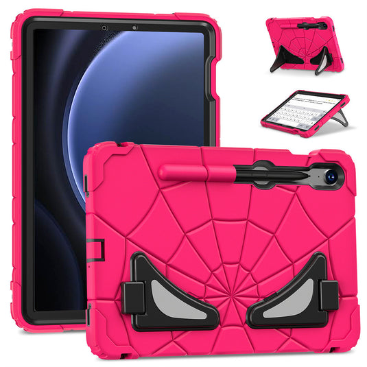 [Built-in Stand][With Card Slot] Samsung Galaxy Tab A9 8.7“ (2023) Spiderman Cartoon Kids Full-cover Silicone Shockproof Case