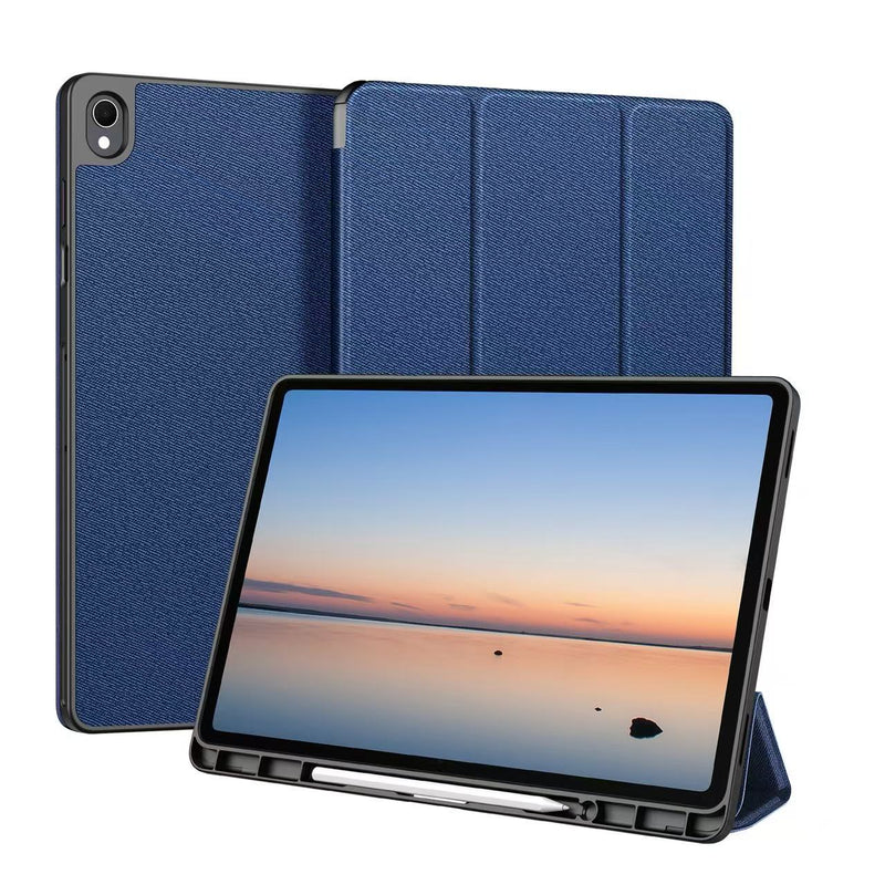 Load image into Gallery viewer, [With Pen Slot] Samsung Galaxy Tab S12 Plus (2026) 12.4" Premium PU Fabric Texture Shockproof Case
