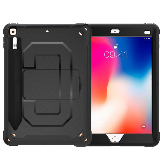 [Built-in Stand][With Pen Slot] Apple iPad 5/6 9.7'' 5/6th Gen (2017/2018) EVA Kid Friendly Heavy Duty Ring Holder Stand Case