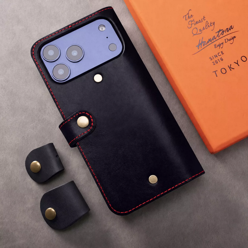 Load image into Gallery viewer, [With Card Slot] Apple iPhone 18 Pro &amp; Max - HANATORA Premium Genuine Leather Flip Wallet Case
