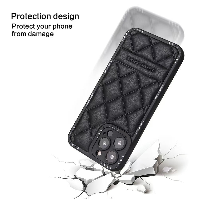 Load image into Gallery viewer, Apple iPhone 12/Pro/Pro Max Diamond Pattern Full-Body Shockproof Leather Phone Case
