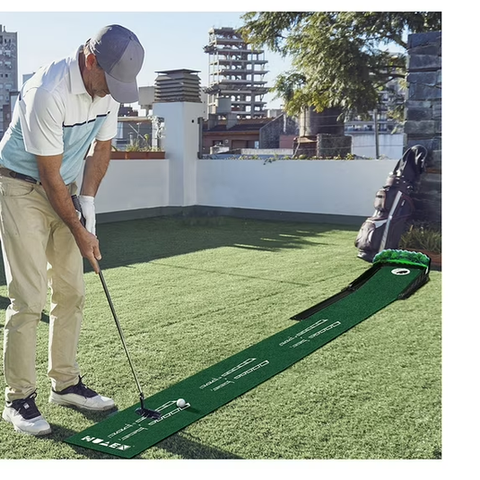 Portable Golf Putting Mat Indoor & Outdoor Practice Trainer with Automatic Ball Return & Obstacles - i-Station Mobile Phone & Electronic Device Repair and Accessories