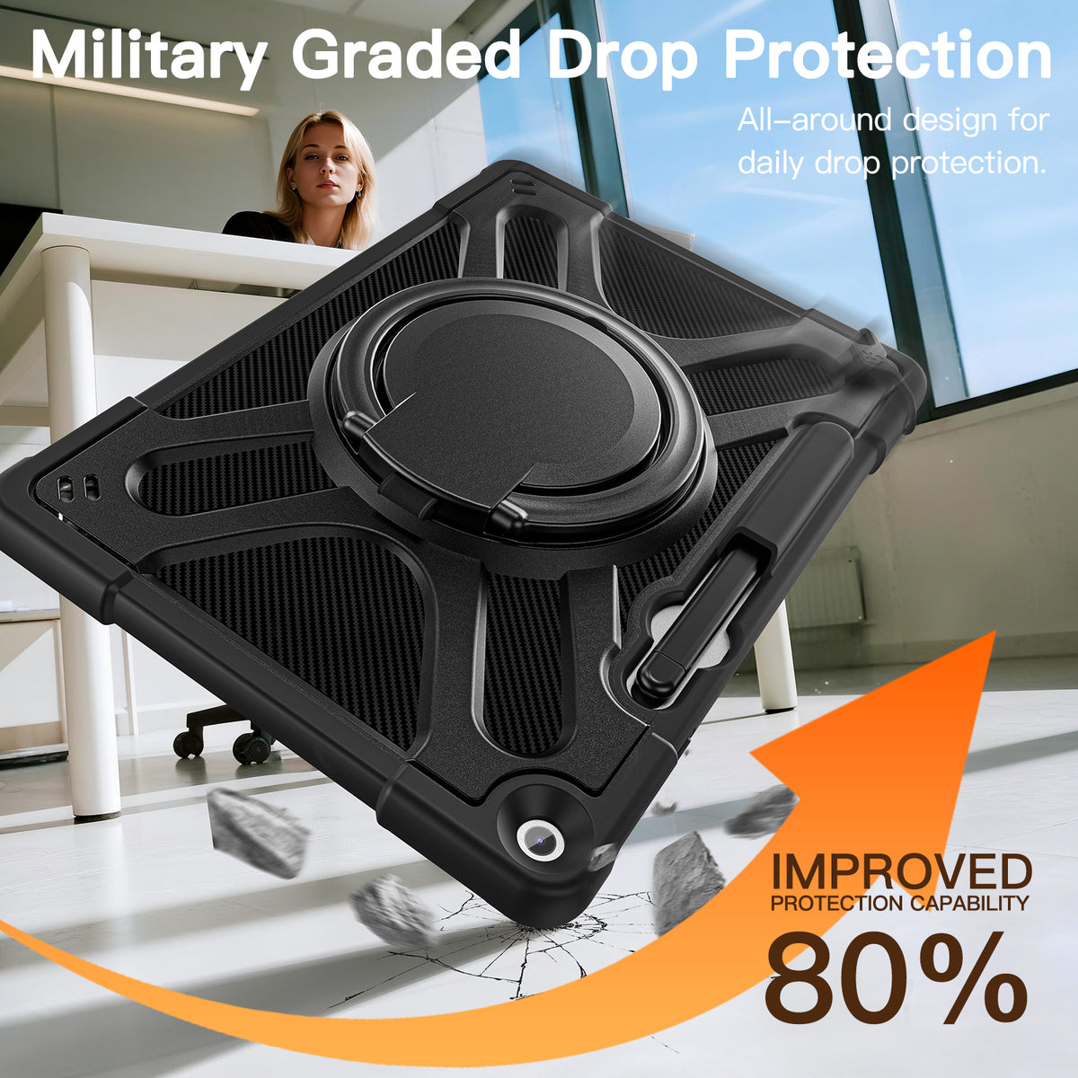 Microsoft Surface Pro 12 (2025) - 360 Degree Rotate Shockproof Heavy Duty Tough Stand Case Cover With Pen Holder - i-Station Mobile Phone & Electronic Device Repair and Accessories