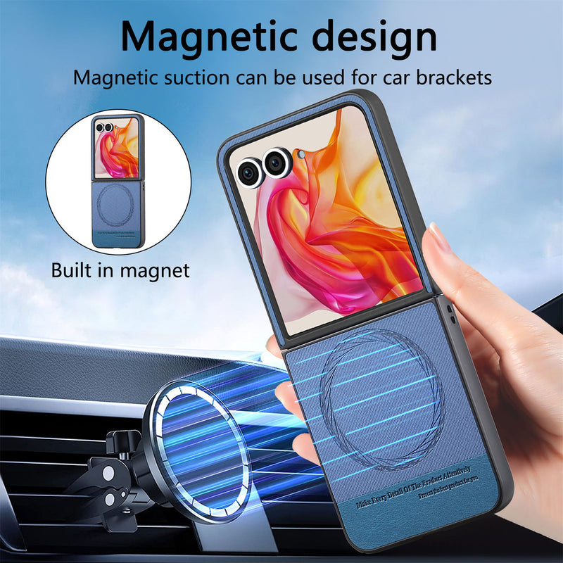 Load image into Gallery viewer, [Magnetic Compatible] Motorola Moto Razr 60/Ultra Textured Fabric-Style Shockproof Protective Case
