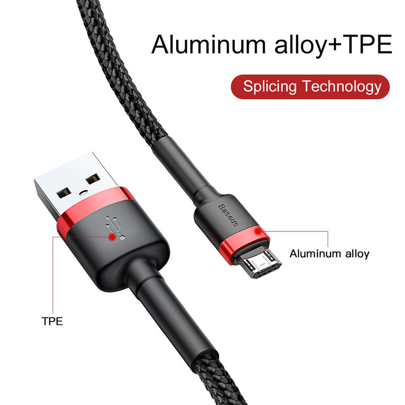 Load image into Gallery viewer, Baseus Cafule Double Side Insertion Micro USB Charging Cable 1M

