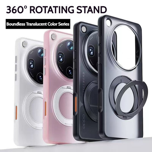 VIVO X300 Ultra Frosted Clear Magnetic Phone Case with 360° Rotating Stand - i-Station Mobile Phone & Electronic Device Repair and Accessories