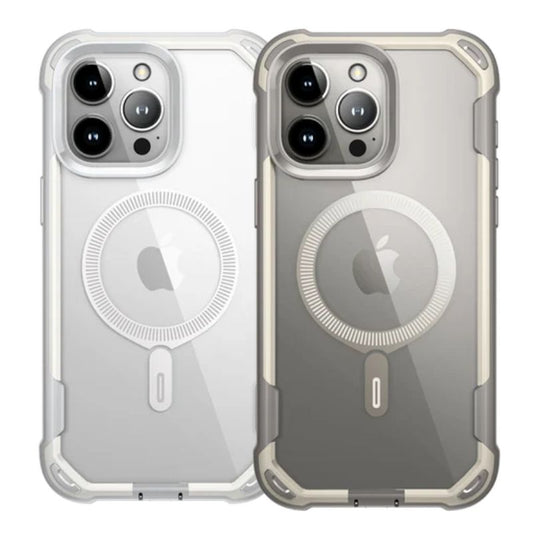 [Magsafe Compatible] Apple iPhone 15 Pro/Max - Transparent Full-coverage Shockproof Lifeproof Series Case