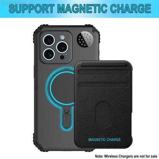 [Magsafe Compatible] [Built-in Stand] Apple iPhone 15/Pro/Max - Metal And Silicone Full-cover Lens With Fragrance Shockproof Lifeproof Series Case